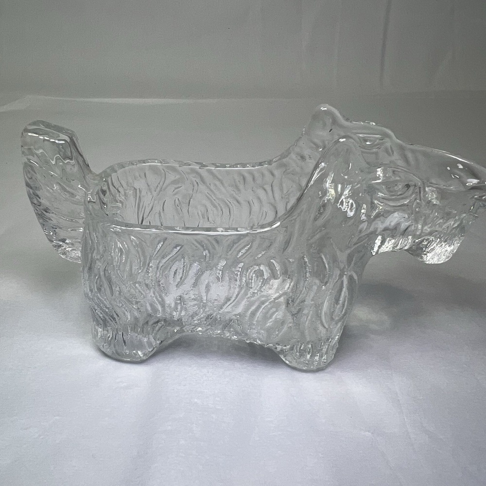 Vintage 1930's POST Cereal LE Smith Pressed CLEAR Glass Scottie Dog Creamer Rare